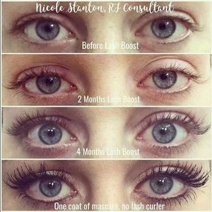 Lashboost strengthens and lengthens  REAL lashes